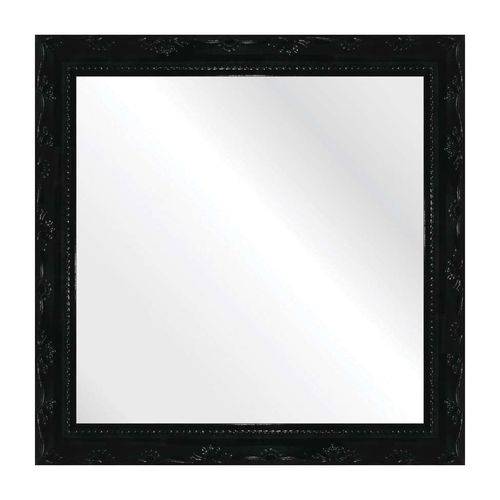 Espelho Brilho Rococo Preto 31x31cm