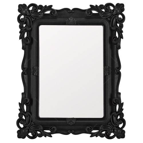 Espelho Classic Design Preto Pequeno - 21,5x16,5 Cm
