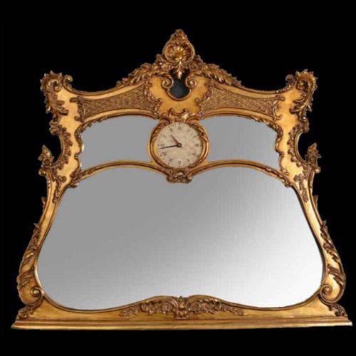 Espelho Clássico Provençal Folheado a Ouro 140 Cm X 122 Cm