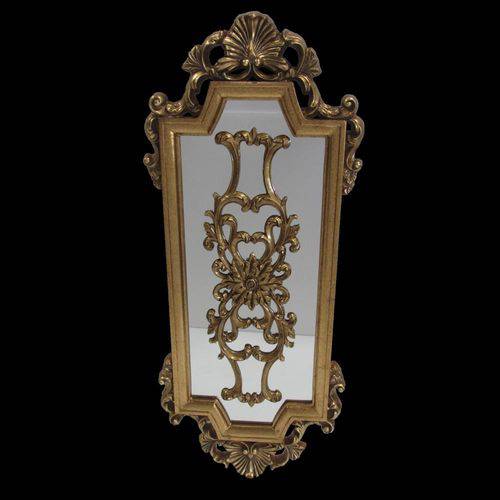 Espelho Clássico Provençal Folheado a Ouro 125 Cm X 51 Cm