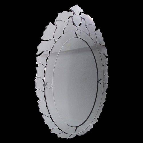 Espelho Clássico Veneziano Oval 80 Cm X 50 Cm