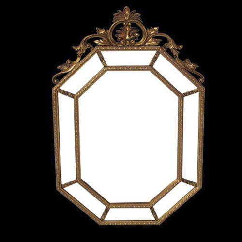 Espelho Clássico Vitoriano Folheado a Ouro 144 Cm X 90 Cm