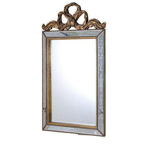 Espelho com Moldura Clássica Dourada e Espelhada