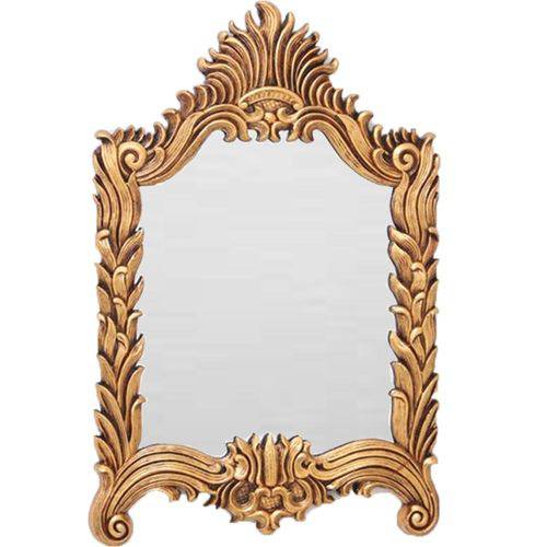 Espelho com Moldura Dourada Decorativa Clássica
