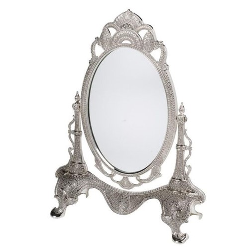 Espelho com Moldura Marrocos Prata
