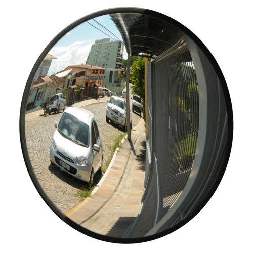 Espelho Convexo de Segurança 40cm Borda em Borracha