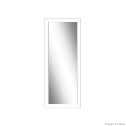 Espelho de Chão com Suporte 142x48cm Moldura Branca Euroquadros