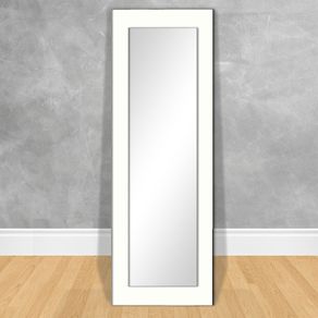 Espelho de Cristal com Moldura Lisa Med Final 53x163cm Espelho 11 Branca
