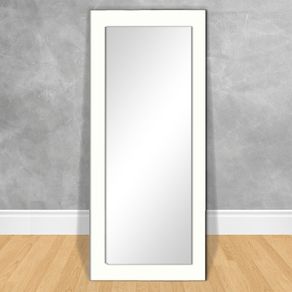 Espelho de Cristal com Moldura Lisa Med Final 68x173cm Espelho 13 Branca