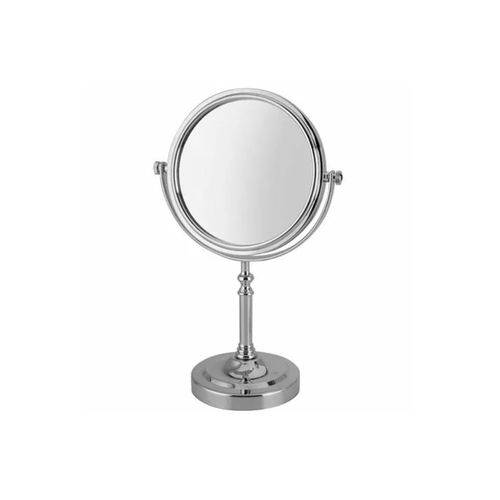 Espelho de Mesa Maquiagem Zoom Aumento 2 Lados Redondo