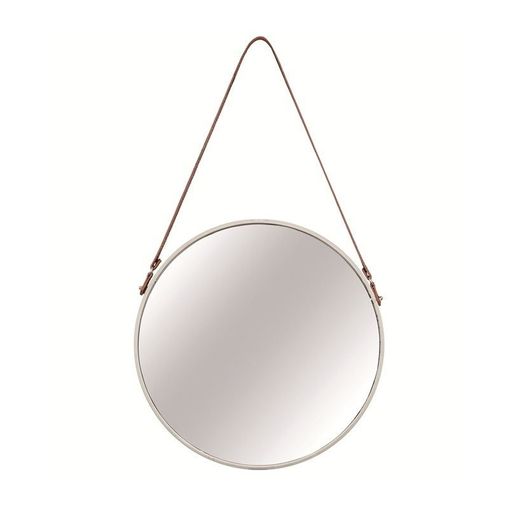 Espelho de Metal Branco Queen Pequeno 7976 Mart