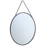 Espelho de Parede Oval - Prata 24cm