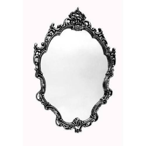 Espelho Decorativo Barrock com Moldura em Resina 61 X 44cm Prata Envelhecida - Pop Decorei