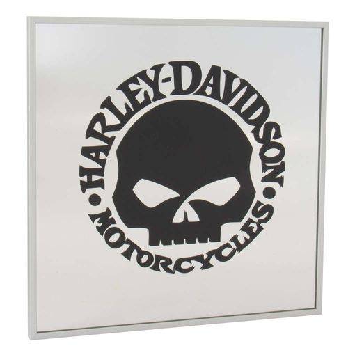 Espelho Decorativo - Harley Davidson - Moldura Prata