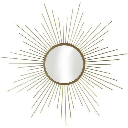 Espelho Decorativo Reflexo Fortius 60cm Dourado