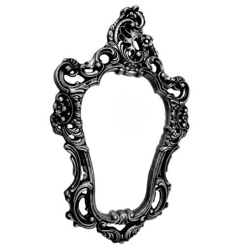 PopDecorei - Espelho Veneziano Novo Prata Envelhecida 68x42cm