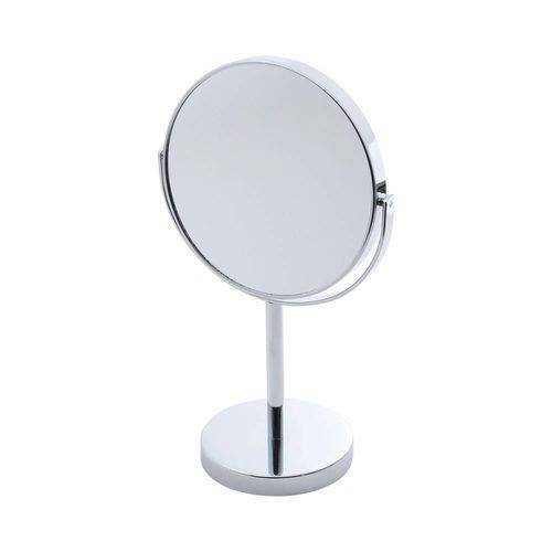 Espelho Duplo para Banheiro em Ferro Cromado - 32x19 Cm