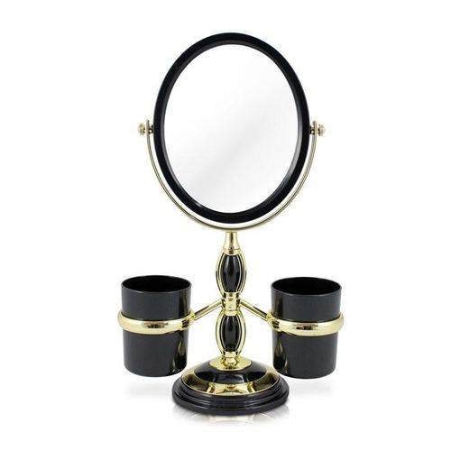 Espelho Jacki Design de Bancada Suportes Laterais Awa17139-P Preto