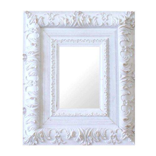 Espelho Moldura Rococó Externo 16172 Branco Patina Art Shop