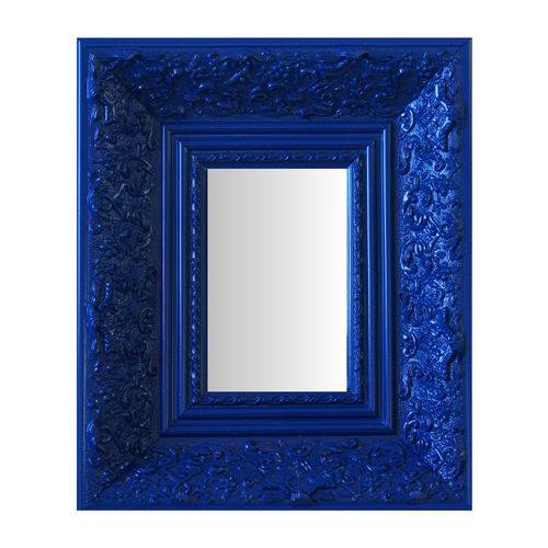 Espelho Moldura Rococó Fundo 16219 Azul Art Shop