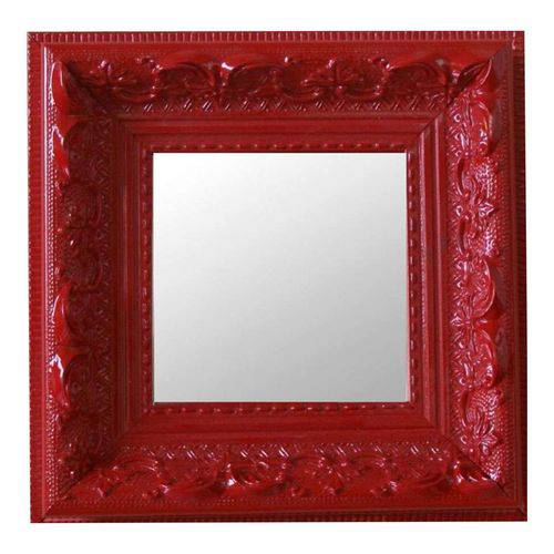 Espelho Moldura Rococó Raso 16146 Vermelho Art Shop
