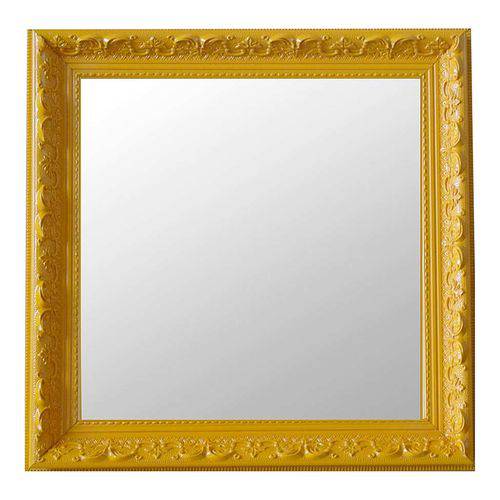 Espelho Moldura Rococó Raso 16135 Amarelo Art Shop