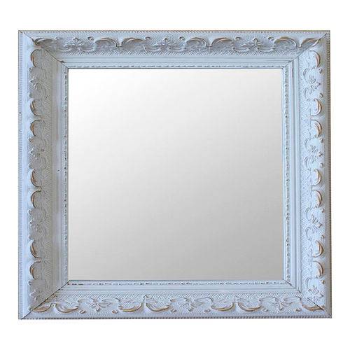 Espelho Moldura Rococó Raso 16170 Branco Patina Art Shop