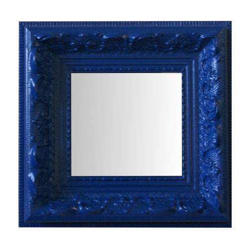 Espelho Moldura Rococó Raso 16234 Azul Art Shop