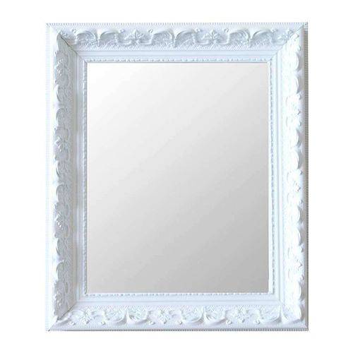 Espelho Moldura Rococó Raso 16378 Branco Art Shop