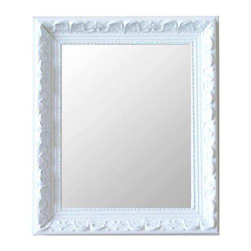 Espelho Moldura Rococó Raso 16379 Branco Art Shop