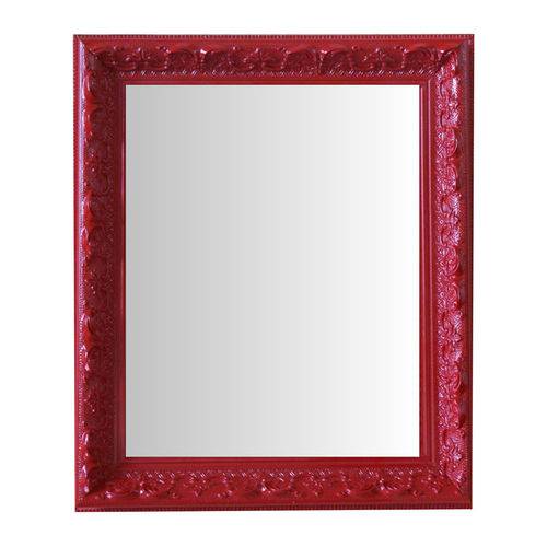 Espelho Moldura Rococó Raso 16392 Vermelho Art Shop