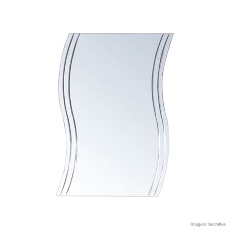 Espelho Onda 70x50x0,4cm Exclusivo Telhanorte