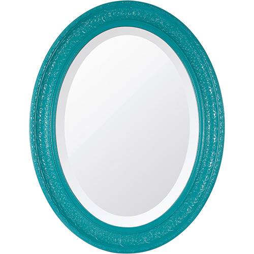 Espelho Oval Bisotê 26274 (66x85cm) Azul Dream - Ornamental Design