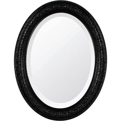Espelho Oval Bisotê 26374 (66x85cm) Preto Absoluto - Ornamental Design