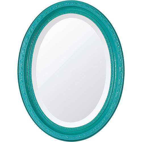 Espelho Oval Bisotê 26279 (25x37cm) Azul Dream - Ornamental Design