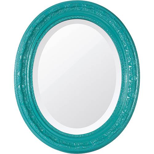 Espelho Oval Bisotê 26283 (41x50cm) Azul Dream - Ornamental Design