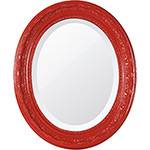 Espelho Oval Bisotê 26282 (41x50cm) Vermelho Luxo - Ornamental Design