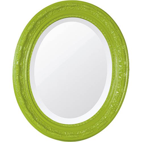 Espelho Oval Bisotê 26284 (41x50cm) Verde Retrô - Ornamental Design