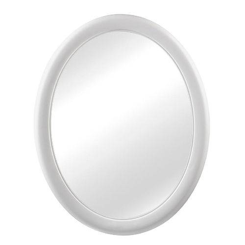 Espelho Oval C/moldura de Plasticos Branco Primafer
