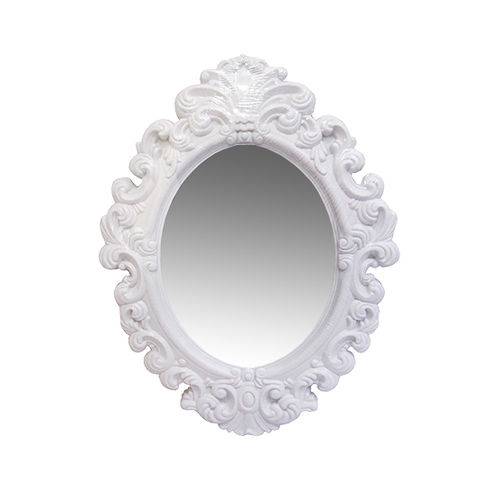 Espelho Oval com Moldura de Plastico Provencal 42x32 5x2 5cm