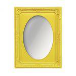 Espelho Oval de Parede Arabesco Mart Collection 19cmx14,5cm - Caixa com 6 Unidade - Amarelo
