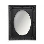 Espelho Oval de Parede Arabesco Mart Collection 28cmx23cm - Caixa com 6 Unidade - Preto