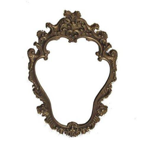Espelho Poliresina - Moldura Dourada 65cm