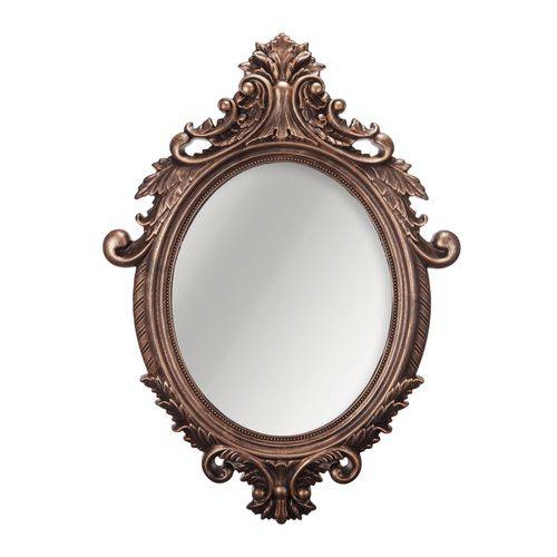 Espelho Redondo de Parede Provençal Rococo Mart Collection 72,5cmx52,5cm Bronze