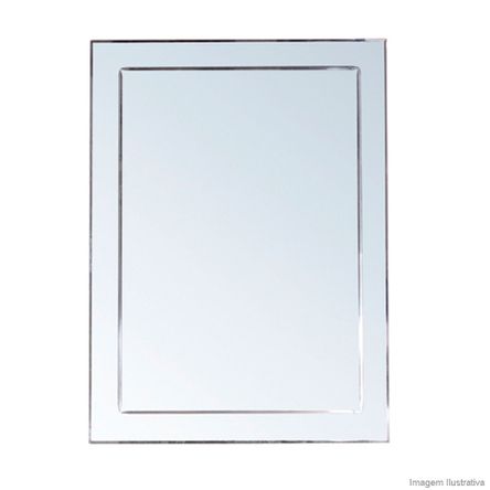 Espelho Retangular 80x60x0,4cm Exclusivo Telhanorte