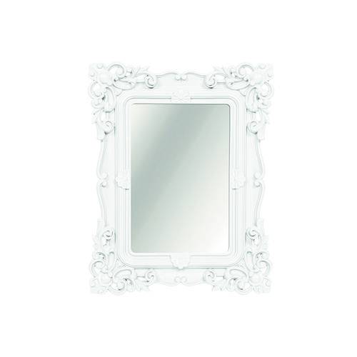 Espelho Retangular Arabesco Branco 32x26cm