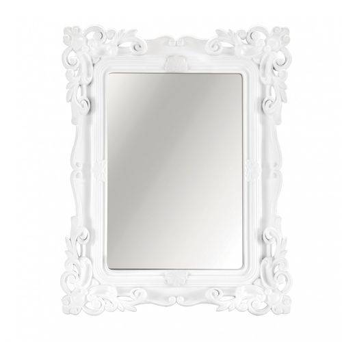 Espelho Retangular de Mesa Arabesco Mart Collection 21,5cmx16,5cm - Caixa com 6 Unidade - Branco