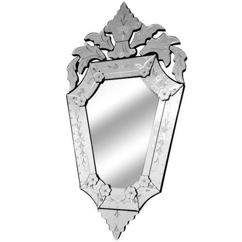 Espelho Veneziano Clássico com Peças Sobrepostas Bisotadas