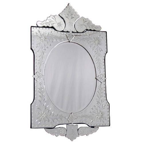 Espelho Veneziano Clássico Luiz XV com Peças Sobrepostas