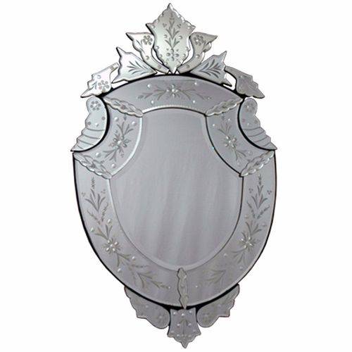 Espelho Veneziano com Corte Bisotê Pequeno Cristalino Namour